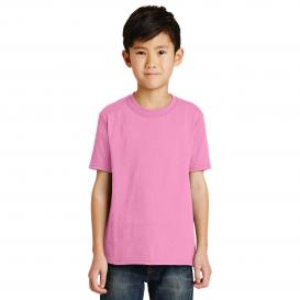 Port & Company PC55Y Youth Core Blend Tee - Candy Pink