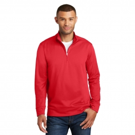 Port & Company PC590Q Performance Fleece 1/4-Zip Pullover Sweatshirt - Red