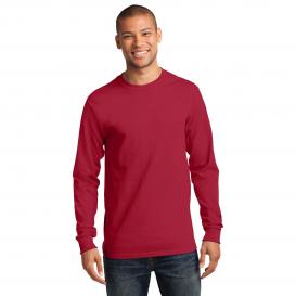 Port & Company PC61LST Tall Long Sleeve Essential T-Shirt - Red