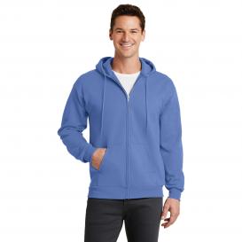 Port & Company PC78ZH Core Fleece Full-Zip Hooded Sweatshirt - Carolina Blue