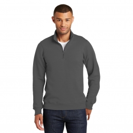 Port & Company PC850Q Fan Favorite Fleece 1/4-Zip Pullover Sweatshirt - Charcoal