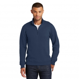 Port & Company PC850Q Fan Favorite Fleece 1/4-Zip Pullover Sweatshirt - Team Navy