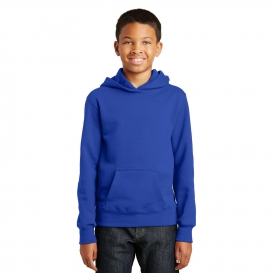 Port & Company PC850YH Youth Fan Favorite Fleece Pullover Hooded Sweatshirt - True Royal