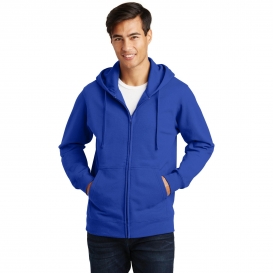 Port & Company PC850ZH Fan Favorite Fleece Full-Zip Hooded Sweatshirt - True Royal