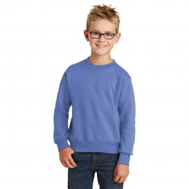 Port & Company PC90Y Youth Core Fleece Crewneck Sweatshirt - Carolina Blue