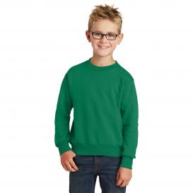Port & Company PC90Y Youth Core Fleece Crewneck Sweatshirt - Kelly