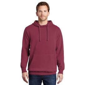 Port & Company PC098H Beach Wash Garment-Dyed Pullover Hooded Sweatshirt - Merlot