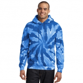 Port & Company PC146 Essential Tie-Dye Pullover Hooded Sweater - Royal