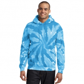 Port & Company PC146 Essential Tie-Dye Pullover Hooded Sweater - Turquoise