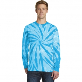 Port & Company PC147LS Essential Tie-Dye Long Sleeve Tee - Turquoise