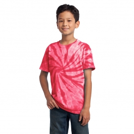 Port & Company PC147Y Youth Tie-Dye Tee - Red