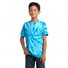 Port & Company PC147Y Youth Tie-Dye Tee - Turquoise