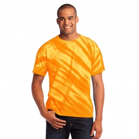 Port & Company PC148 Essential Tiger Stripe Tie-Dyed Tee - Gold