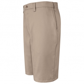 Red Kap PC26 Men\'s Cotton Casual Plain Front Shorts - Khaki