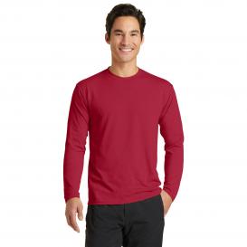 Port & Company PC381LS Long Sleeve Performance Blend Tee - Red