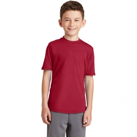 Port & Company PC381Y Youth Performance Blend Tee - Red