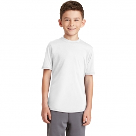 Port & Company PC381Y Youth Performance Blend Tee - White