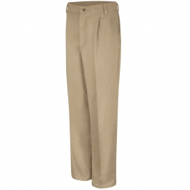 Red Kap PC46 Men\'s Pleated Front Cotton Pants - Khaki