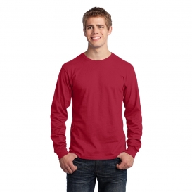 Port & Company PC54LS Long Sleeve Core Cotton Tee - Red