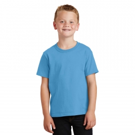 Port & Company PC54Y Youth 5.4-oz 100% Cotton T-Shirt - Aquatic Blue