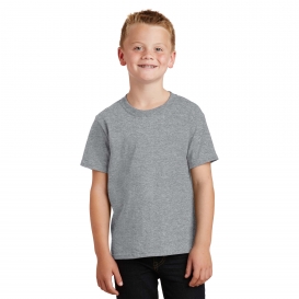 Port & Company PC54Y Youth 5.4-oz 100% Cotton T-Shirt - Athletic Heather
