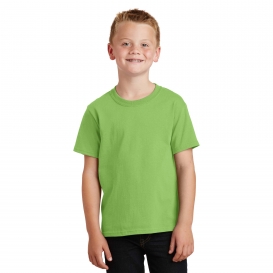 Port & Company PC54Y Youth 5.4-oz 100% Cotton T-Shirt - Lime
