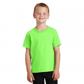 Port & Company PC54Y Youth 5.4-oz 100% Cotton T-Shirt - Neon Green