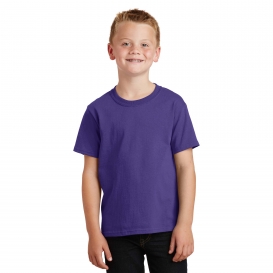 Port & Company PC54Y Youth 5.4-oz 100% Cotton T-Shirt - Purple