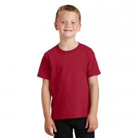 Port & Company PC54Y Youth 5.4-oz 100% Cotton T-Shirt - Red
