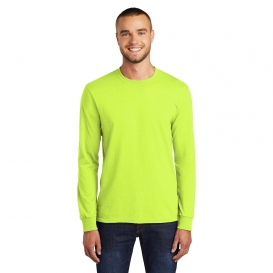 Port & Company PC55LS Long Sleeve Core Blend Tee - Safety Green