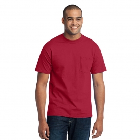 Port & Company PC55PT Tall Core Blend Pocket Tee - Red