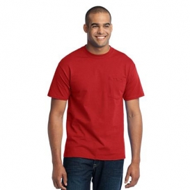 Port & Company PC55PT Tall Core Blend Pocket Tee - Red