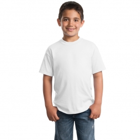 Port & Company PC55Y Youth 50/50 Cotton/Poly T-Shirt - White