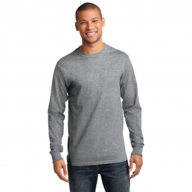 Port & Company PC61LS Long Sleeve Essential T-Shirt - Athletic Heather
