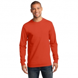 Port & Company PC61LS Long Sleeve Essential T-Shirt - Orange