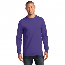 Port & Company PC61LS Long Sleeve Essential T-Shirt - Purple