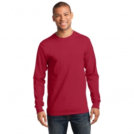 Port & Company PC61LS Long Sleeve Essential T-Shirt - Red