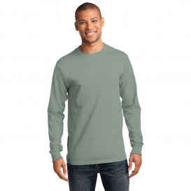 Port & Company PC61LS Long Sleeve Essential T-Shirt - Stonewashed Green