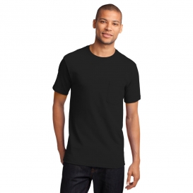 Port & Company PC61PT Tall Essential T-Shirt with Pocket - Jet Black
