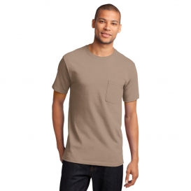Port & Company PC61PT Tall Essential T-Shirt with Pocket - Sand