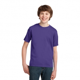 Port & Company PC61Y Youth Essential T-Shirt - Purple