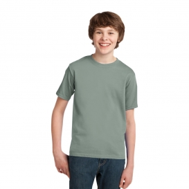 Port & Company PC61Y Youth Essential T-Shirt - Stonewashed Green