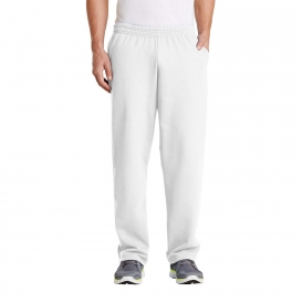 Port & Company PC78P Core Fleece Sweatpants with Pockets - White