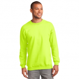 Port & Company PC90T Tall Essential Fleece Crewneck Sweatshirt - Safety Green