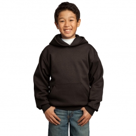 Port & Company PC90YH Youth Pullover Hooded Sweatshirt - Dark Chocolate Brown
