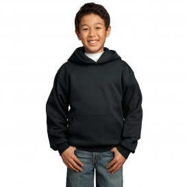 Port & Company PC90YH Youth Pullover Hooded Sweatshirt - Jet Black