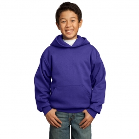Port & Company PC90YH Youth Pullover Hooded Sweatshirt - Purple