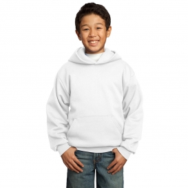Port & Company PC90YH Youth Pullover Hooded Sweatshirt - White