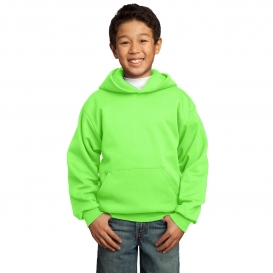 Port & Company PC90YH Youth Pullover Hooded Sweatshirt - Neon Green