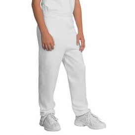 Port & Company PC90YP Youth Sweatpants - White